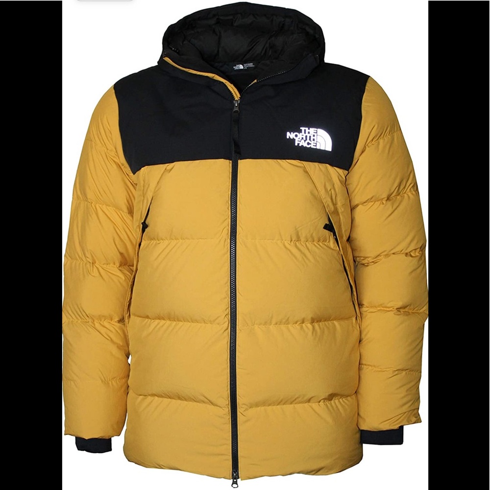 *Rare* - North Face - XL Mens Hooded Puffer - Golden Spice